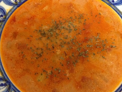 野菜たっぷり食べるスープ☆豆乳トマトスープ
